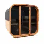 Vonkajšia sauna quadra xl thermowood bočná