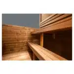 Vonkajšia sauna quadra xl thermowood lavička 2